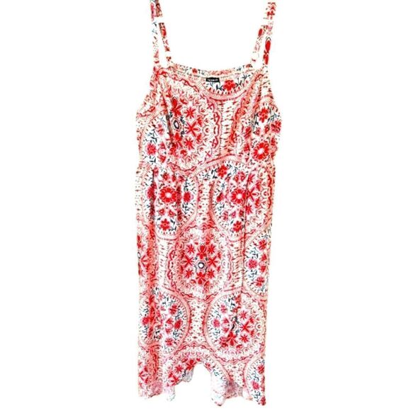 TORRID Plus Size Tea Length Challis Floral Square Neck Tulip Cut Tank Dress 2X - Picture 2 of 16